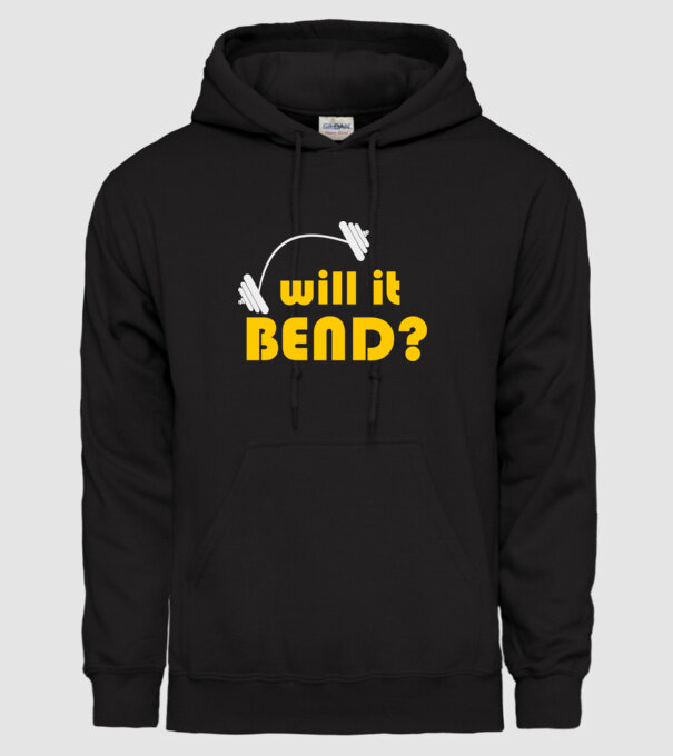 Will it bend model negru pe tricou