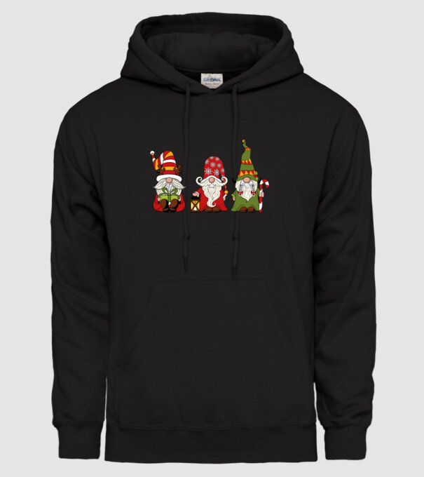 Xmas gnomes 2 model negru pe tricou