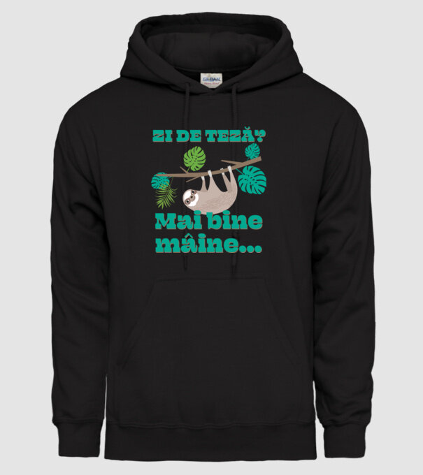 zi de teză? Mai bine mâine... model negru pe tricou