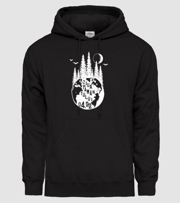 Ziua Pământului 22.04. model negru pe tricou