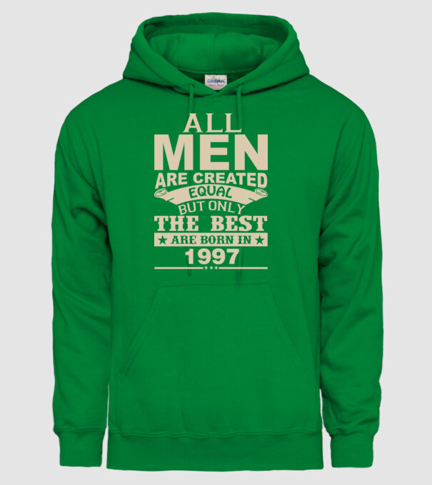 All men are created - 1997 model verde pe tricou