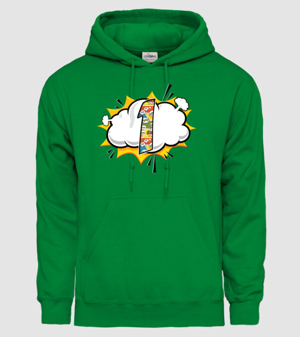 Birthday Comic Number 1 model verde pe tricou