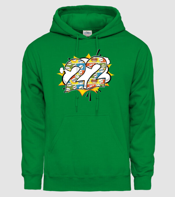 Birthday Comic Number 22 model verde pe tricou