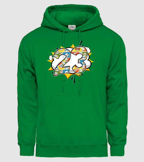 Birthday Comic Number 23 model verde pe tricou