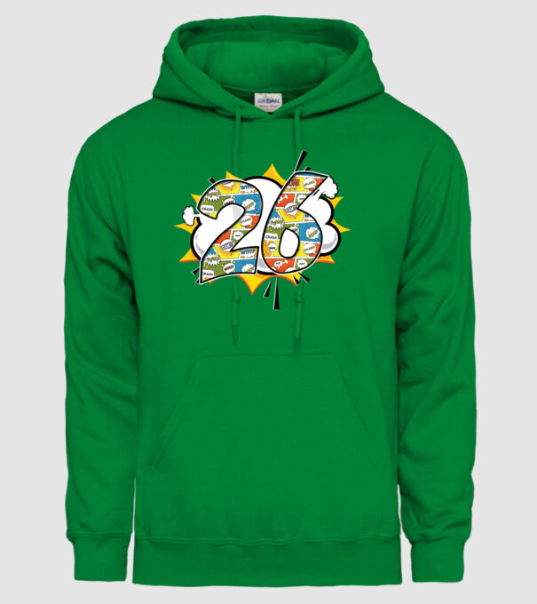 Birthday Comic Number 26 model verde pe tricou