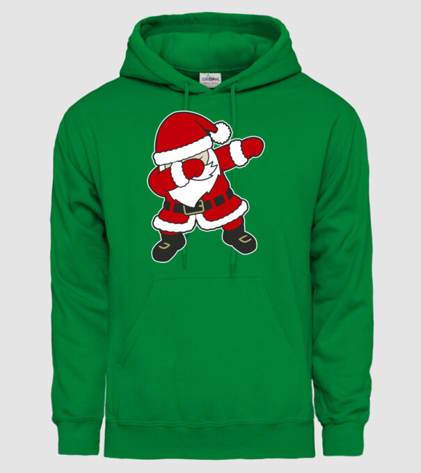 Dabbing Santa model verde pe tricou