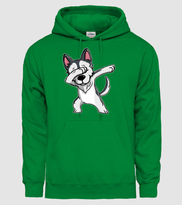 Husky DAB model verde pe tricou