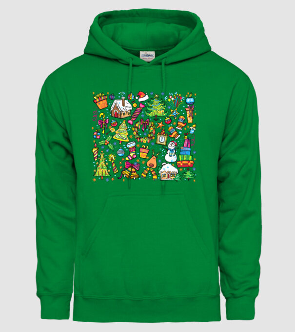 Xmas elements model verde pe tricou