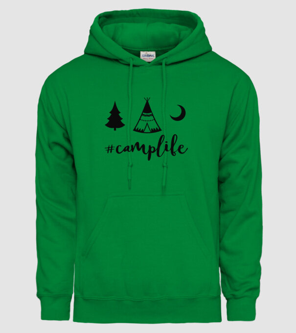 camplife model verde pe tricou