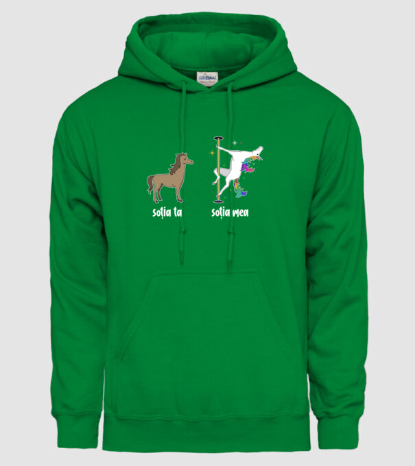 soția ta - soția mea model verde pe tricou