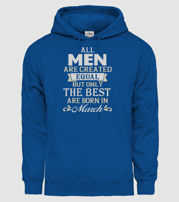 All men created equal but only the beat are born in march model albastru regal pe tricou