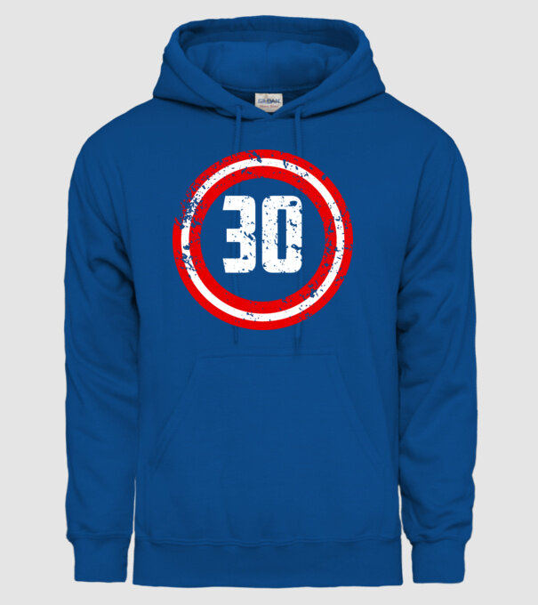 Birthday captain 30 Years old model albastru regal pe tricou