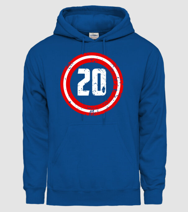 Birthday captain 20 Years old model albastru regal pe tricou