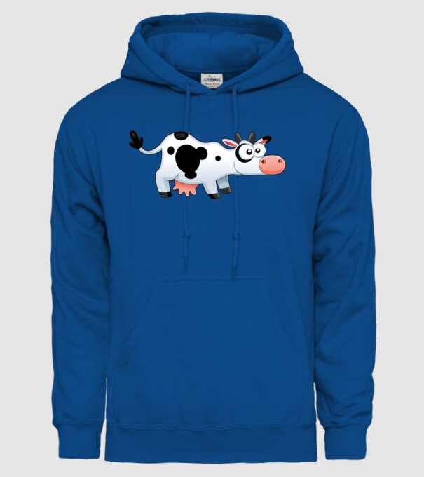 Cow model albastru regal pe tricou