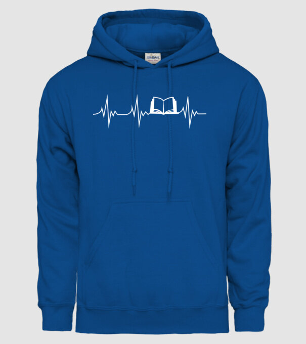 book ekg model albastru regal pe tricou