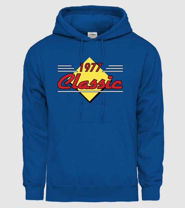 Classic - 1977 model albastru regal pe tricou