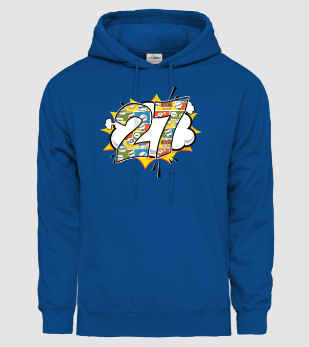 Birthday Comic Number 27 model albastru regal pe tricou