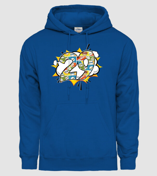Birthday Comic Number 29 model albastru regal pe tricou