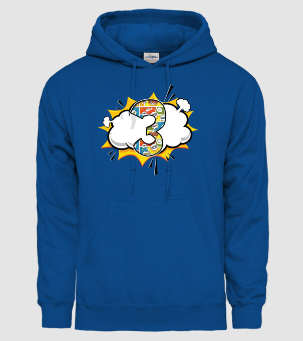 Birthday Comic Number 3 model albastru regal pe tricou