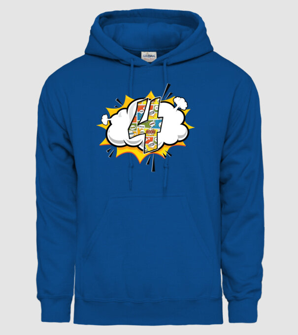 Birthday Comic Number 4 model albastru regal pe tricou