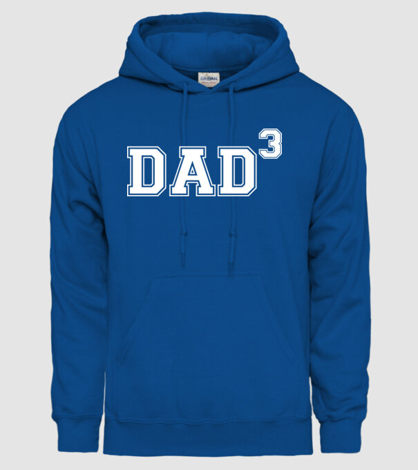 Dad for three model albastru regal pe tricou