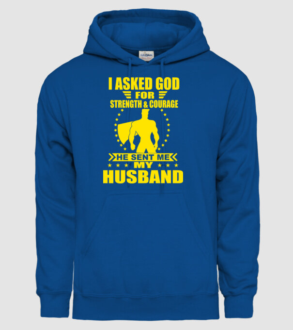 I-am cerut lui Dumnezeu putere și curaj soț eng model albastru regal pe tricou