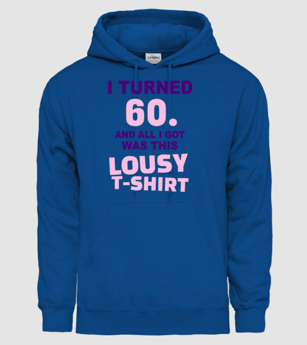 Lousy T-shirt 60 model albastru regal pe tricou