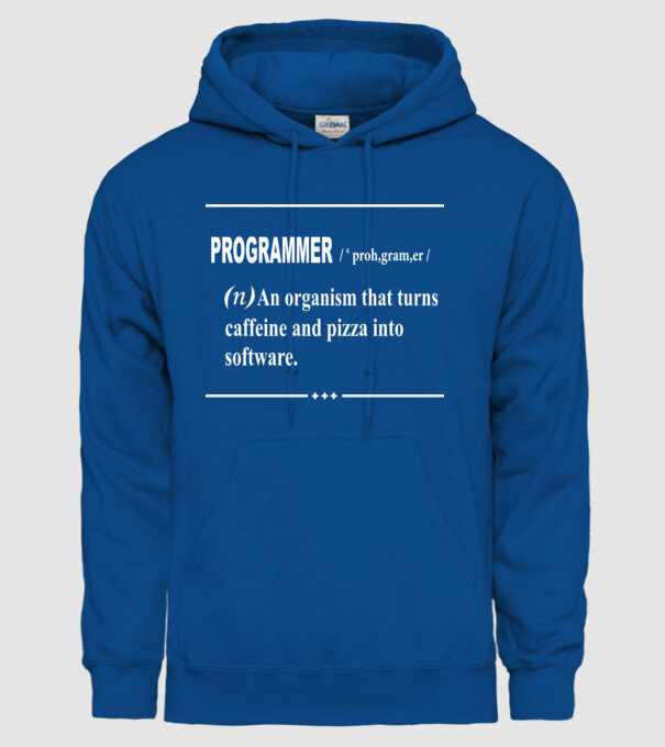 Programmer model albastru regal pe tricou
