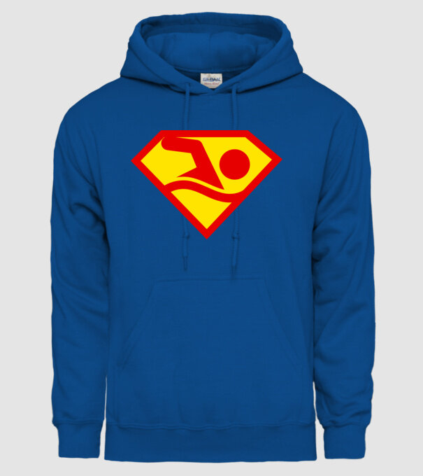 Supersportiv ÎNOTĂTOR model albastru regal pe tricou