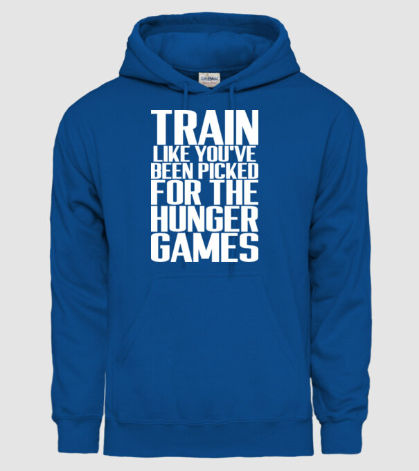 Train like youve been picked for the hunger games model albastru regal pe tricou