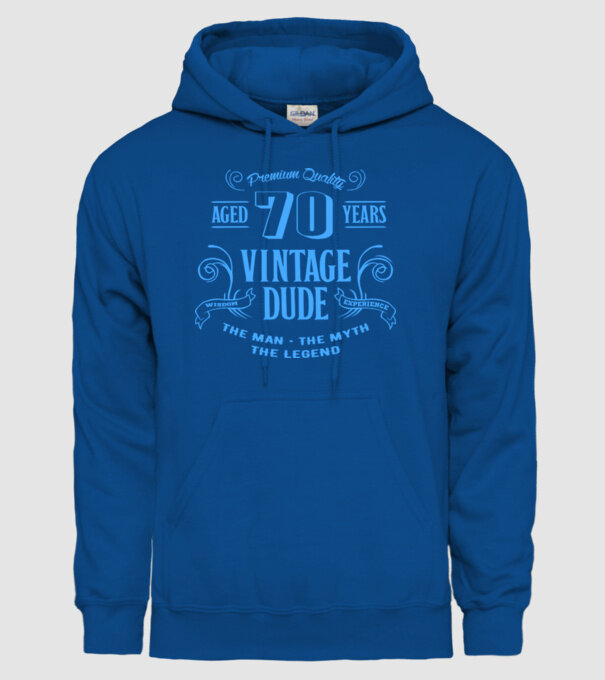Vintage Dude - 70 model albastru regal pe tricou