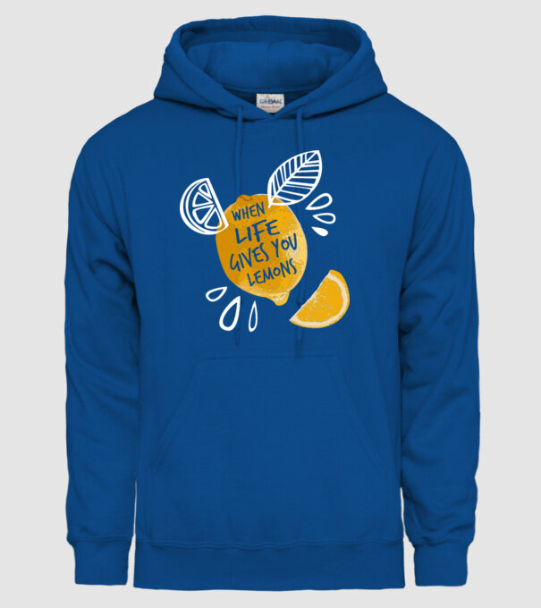 When life gives you lemons... model albastru regal pe tricou
