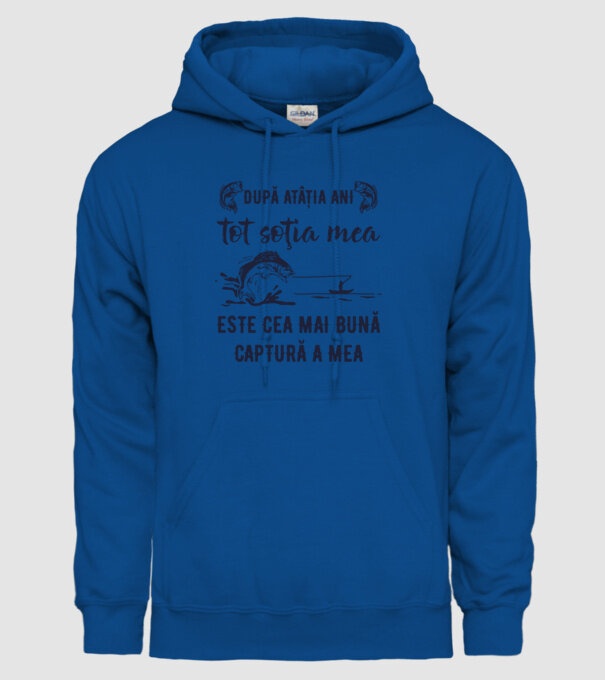 după atâția ani, tot soția mea este cea mai bună captură a mea model albastru regal pe tricou