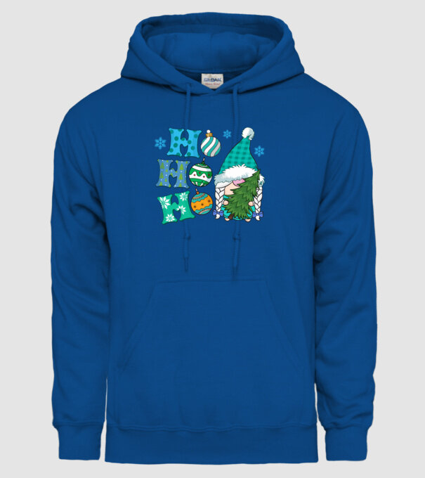 Ho-ho-ho gnome model albastru regal pe tricou