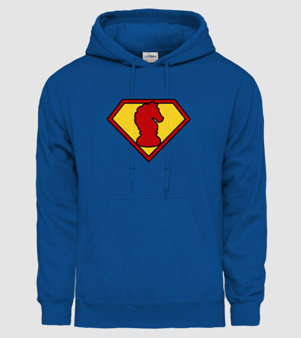 SuperChess cal de șah model albastru regal pe tricou