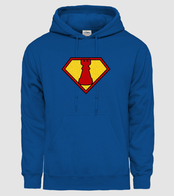 SuperChess turnul de sah model albastru regal pe tricou