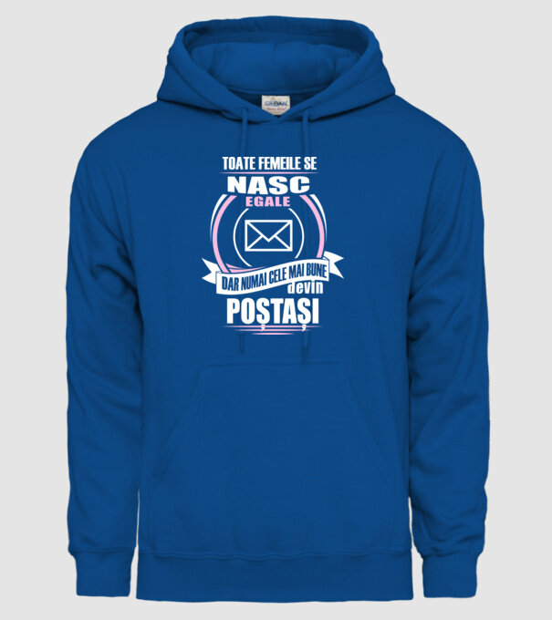 Toate femeile se nasc egale, dar numai cele mai bune devin poștași model albastru regal pe tricou