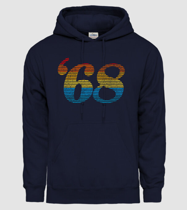 Retro Birthday 1968 model albastru închis pe tricou