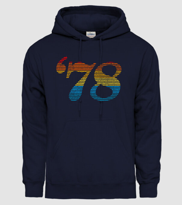 Retro Birthday 1978 model albastru închis pe tricou