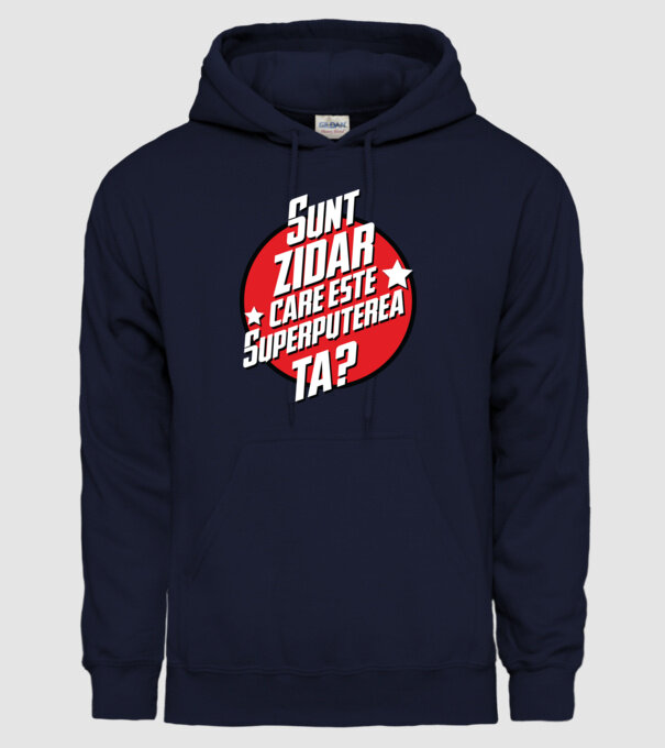 sunt zidar, care este superputerea ta? model albastru închis pe tricou