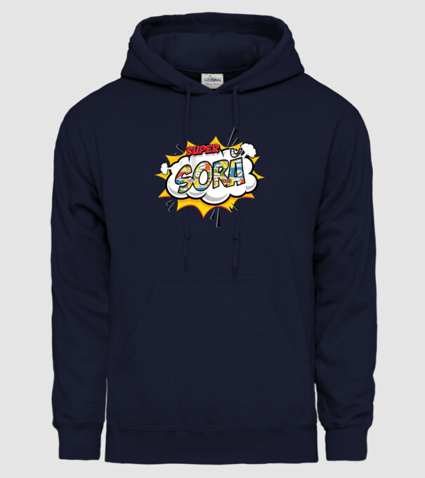 Super Soră model albastru închis pe tricou