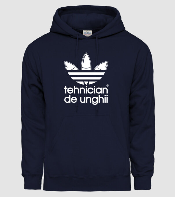tehnician de unghii model albastru închis pe tricou