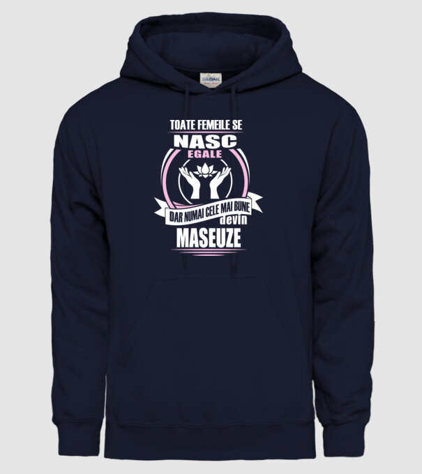Toate femeile se nasc egale, dar numai cele mai bune devin maseuze model albastru închis pe tricou