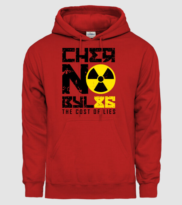 'Chernobyl ''86' model roșu pe tricou