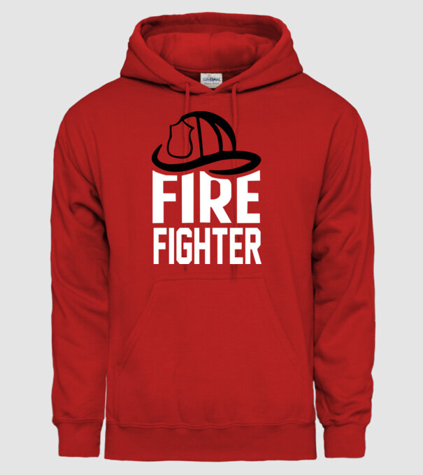 Fire fighter model roșu pe tricou