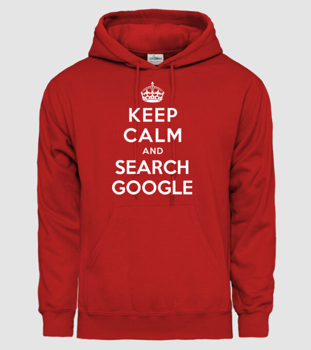 keep calm and google model roșu pe tricou