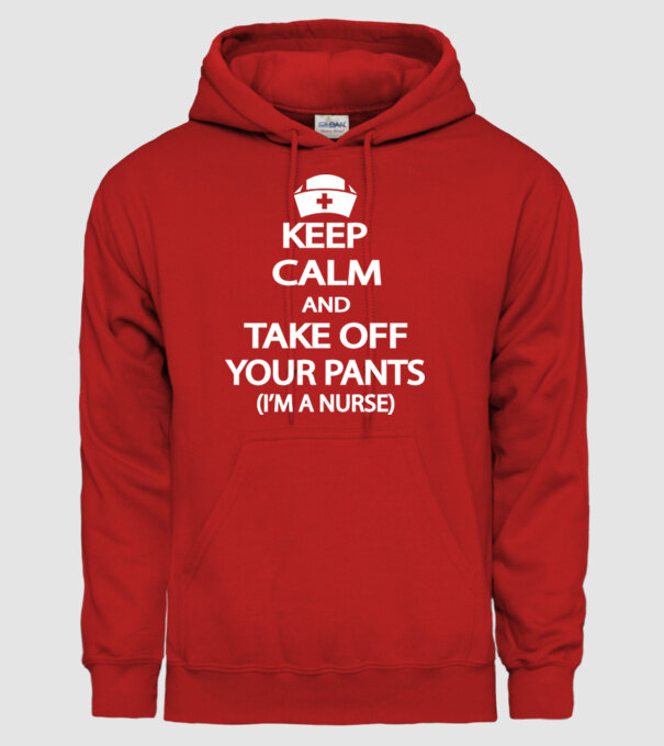 Keep calm and take off your pants model roșu pe tricou