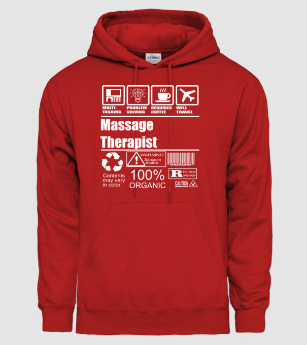 Massage teraphist model roșu pe tricou