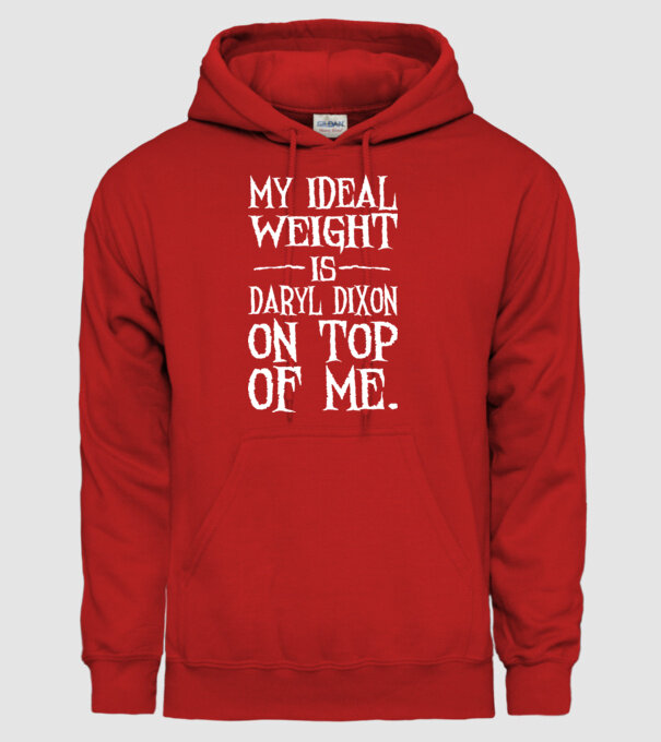 My ideal wight is dixon on me model roșu pe tricou