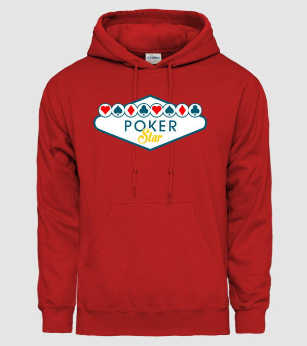 Star Poker model roșu pe tricou